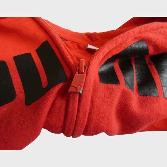 Puma Red and Black Raglan Zip Up Hoodie Size 7 - Picture 5 of 5